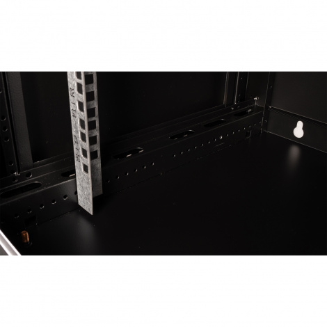 Шкаф 19" телекоммуникационный настенный, 6U 368x600х450 мм, дверь перфорация, черный